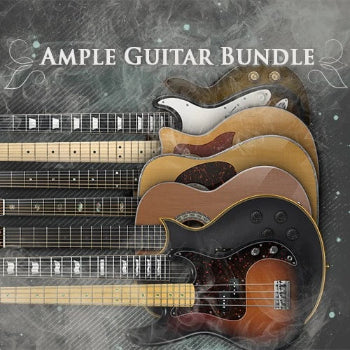 Ample Sound 14 in 1 Bundle contains 5 Acoustic Guitars and 9 Electric Guitars.