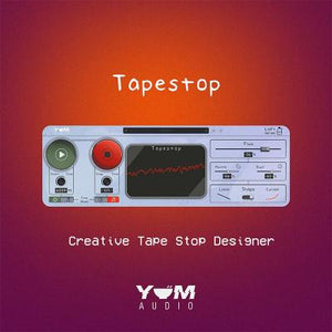 LoFi Tapestop uses virtual tape circuits to replicate the pitch behavior and instabilities an analog tape player produces when starting up or stopping. 